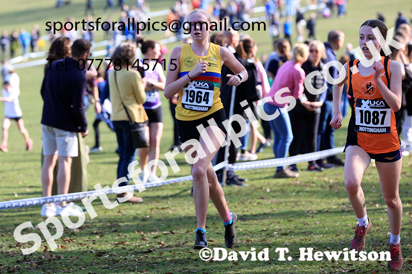 Womens under-17s 2025 UK CAU Inter Counties Cross Country Champs., Wollaton Park, Nottingham. Photo: David T. Hewitson/Sports for All Pics